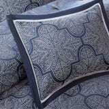 8 Piece Jacquard Comforter Set Navy Cal King B03596805