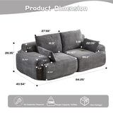 Modern Memory Foam Compressed Sofa,2 Seater Large Sectional Couches for Living Room,Pet-Friendly 94389801