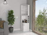 White 8-Bottle 2-Shelf Bar Cabinet B062P202121