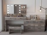 Large Makeup Vanity with Lights, Vanity Table with Charging Station, Vanity Desk with Mirror and 10 24676583