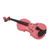 ZNTS New 1/4 Acoustic Violin Case Bow Rosin Pink 33349764