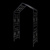 Metal Garden Arch L56.3'' x W16.93'' x H94.5'' Climbing Plants Support Rose Arch Outdoor Black 14900474