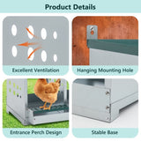 4 Compartment Chicken Nesting Boxes, Metal Nesting Boxes Wall Mount Chicken Egg Laying Box for W1422P292939