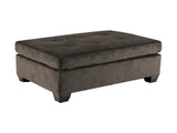 1pc Ottoman Tufted Detail Chocolate Microfiber Upholstered Modern Living Room Furniture B011P233980