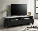 1pc Modern Sleek White Finish Faux Marble Accents Silver-tone Legs TV Stand Console Living Room B2741P295129
