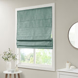 Printed Faux Silk Room Darkening Cordless Roman Shade B035129682