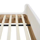 Brooks Contemporary Tufted Shelter Platform Bed, King, Antique White Polyester B2719P238239