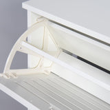 Wooden Shoe Cabinet for Entryway, White Shoe Storage Cabinet with 3 Flip Doors 20.94x9.45x43.11 inch 55963854