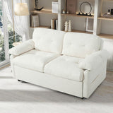 Convertible Pull Out Sofa Bed Queen Size, 3-in-1 Convertible Sleeper Couch with Thicked Cushions and W3163P269692