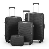 ZNTS FCH V-striped 4-piece suitcase with PP handbag PP trolley case 14in 20in 24in 28in PP iron trolley 35261699