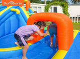 SunSports Inflatable Water Slide with 450W Blower, Kids Backyard Water Park with Climbing Wall, 80940679