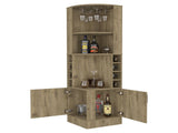 Macadamia 8-Bottle 2-Shelf Bar Cabinet B062P202119