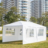 ZNTS 3 x 6m Four Sides Waterproof Tent with Spiral Tubes White 68326696