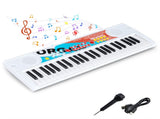 49 Keys Kids Electronic Keyboard with Microphone, 8 Tones & Rhythms Educational Music Toy for Age 3 52211087