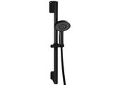Stainless Steel Shower Set with Lengthened Shower Sliding Bar for Bathroom Black 87429542