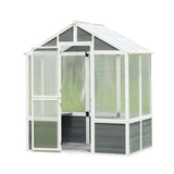 ZNTS Greenhouse, Wooden Greenhouse Polycarbonate Garden Shed fors, 76''x48''x86'' Walk-in Outdoor 32329616