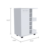 Tennessee Bar Cart, One Cabinet With Division, Six Cubbies For Liquor, Two Shelves B128P176143
