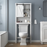 ZNTS Over-the-Toilet Storage Cabinet, Space-Saving Bathroom Cabinet, with Adjustable Shelves and A Barn W40935622