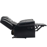 Home Theater Seating Manual Recliner Chair with LED Light Strip for Living Room,Bedroom, Black WF310725AAB