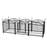 ZNTS Dog Playpen Indoor 24 inch 8 Panels Metal Dog Pen Pet Dog Fence Outdoor Exercise Pen with Doors, W368P233996