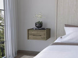Dark Brown Wall-Mounted Floating Nightstand B062P175144