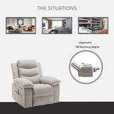 ZNTS Power Recliner Chair with Adjustable Massage Function, Velvet Electric Power Chair for Elderly with W1998120244