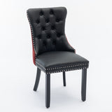 Furniture, Modern, High-end Tufted Solid Wood Contemporary PU and Velvet Upholstered Dining Chair 94894593