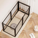 ZNTS Dog Crate 47.2" Dog Kennel for Small Medium Dogs, Puppy Dog Playpen with Top, Pet Cage, Indoor, W1162P245311