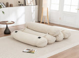 Adjustable Floor Sofa, Corduroy Lazy Sofa with Adjustable Straps for Versatile Configurations, W1170P365603