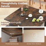 2-Tier Living Room Coffee Table - Square Design with 4 Storage Compartments 48928251