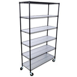 ZNTS 6 Tier 6000lbs Capacity NSF Metal Shelf Wire Shelving Unit, Heavy Duty Adjustable Storage Rack with W465142127