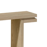 66" Extra Wide Real Wood Veneered Console Table, Minimalist Sofa Table Behind Couch for Entryway, W1435P312700