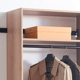 Devi Oak Wall Mounted Wood Closet System B040P311957