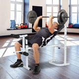 ZNTS Weight Bench with Adjustable Workout Bench and Barbell Rack and Leg Developer, Foldable Weight Bench 25252986