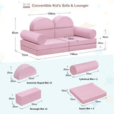Modular Kids Play Sofa,10-Pieces Convertible Modular Play Sofa Bes for Playroom,Bedroom, W1889P337575