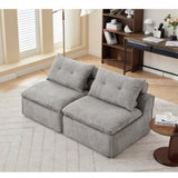 ZNTS [NEW ARRIVED] Modular Sofa,No Armrests,At will DIY, Chenille Fabric,Neck Pillow-Back W2108P261275