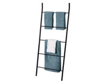 Leaning Towel Ladder, Linen and Towel Rack, 5 Tier, Rust Resistant, Matte Black 79349701