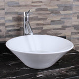 ZNTS Ceramic Round Above Counter White Bathroom Sink Art Basin W99969283