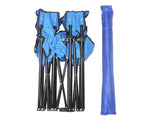 Portable Outdoor 2-Seat Folding Chair with Removable Sun Umbrella Blue 57651919