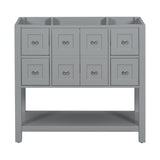 36'' Bathroom Vanity without Sink,Free Standing Vanity Set with 4 Drawers& Soft Closing Doors,Solid WF317175AAE