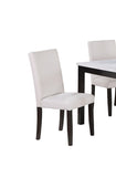 ZNTS Classic Stylish 5pc Dining Set Kitchen Dinette Faux Marble Top Table Bench and 3x Chairs White Faux B011P184982