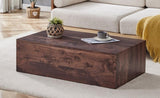 39.3*23.6*12 Inch Walnut Wood Grain MDF Coffee Table - Luxurious Design, Perfect Living Room W1151P231619