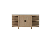 Curved 2-Door Console Table w/ Marble Top B2699P323083