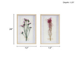 Dried Flower 2-piece Shadow Box Wall Decor Set B03598795