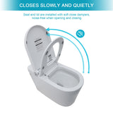 ZNTS Smart Toilet with Bidet Built in, Auto Open & Close, Elongated Heated seat, Foot Sensor Flush, LED W1243P203359