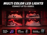 XL Clear Plastic Stackable Shoe Storage Box for Sneakers Remote Control LED Light Fits Up to Size 13 17121851