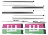 4-Piece Advertising Flagpole Stand Open Feather Flags w/Pole Kit 4 Banner Flags 4 Poles 4Ground 88222592