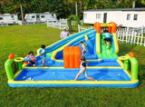 SunSports Inflatable Water Slide with 450W Blower, Kids Backyard Water Park with Climbing Wall, 80940679