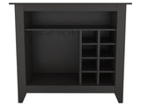 New Canaan 6-Bottle 1-Drawer 1-Shelf Bar Cabinet Black Wengue B06280164