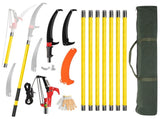 30ft Manual Pole Saw, Lightweight Tree Trimmers Long Handle Pruner Set, Sharp Steel Blade and 21051595
